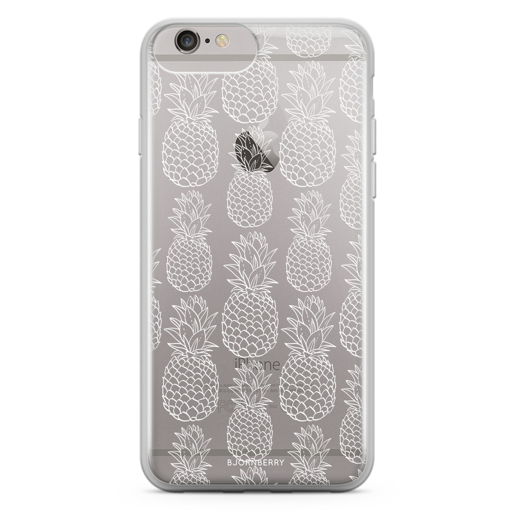 iPhone 6 Plus/6s Plus Fashion Skal - Vit Ananas
