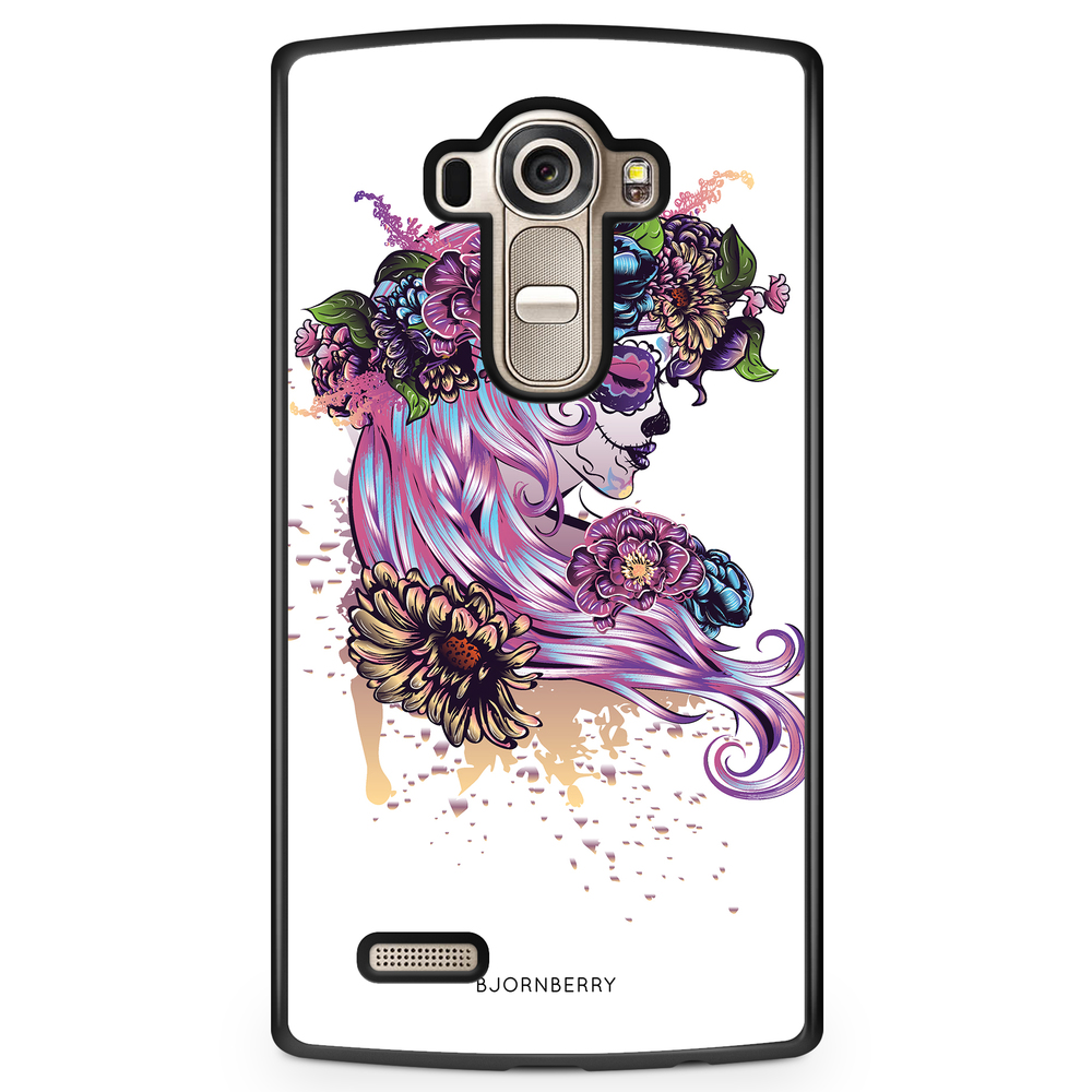 LG G4 Case - Skull Girl Flowers