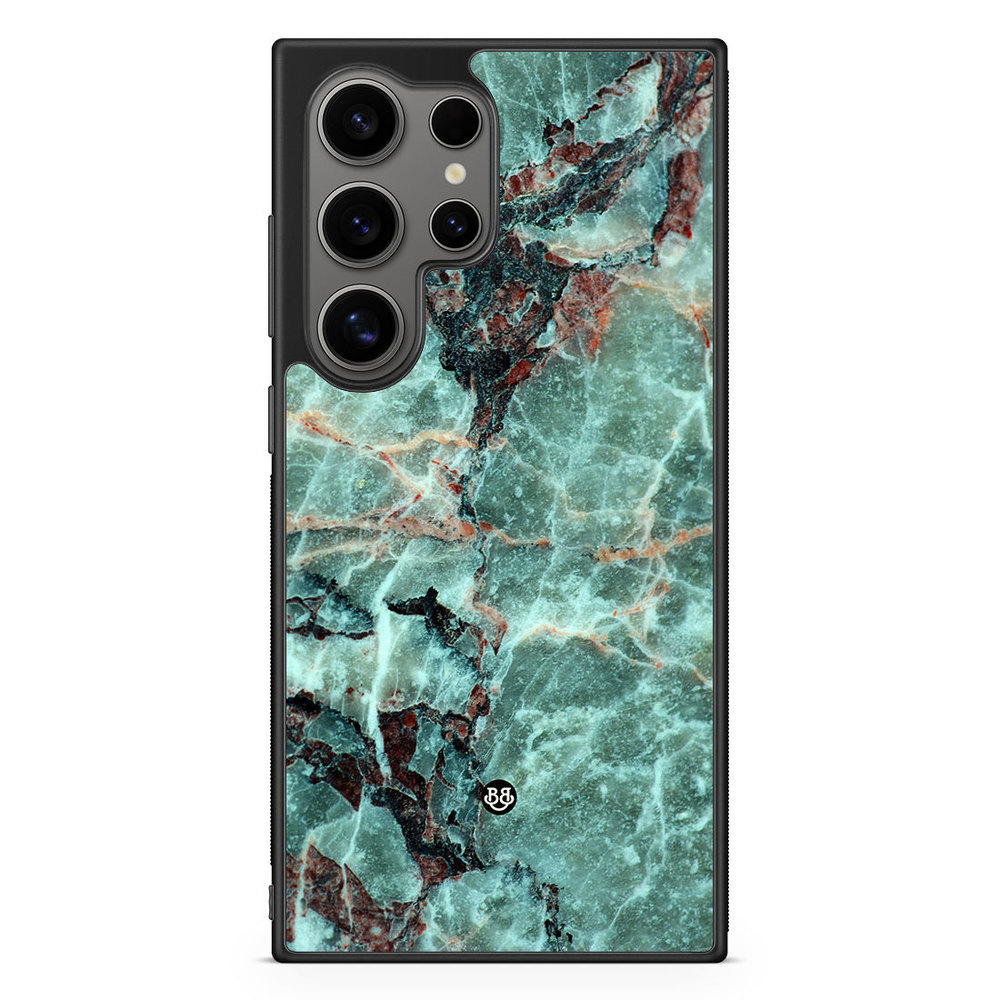 Samsung Galaxy S24 Ultra Skal - Grön Marmor