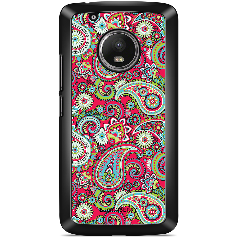 Moto G5 Plus Case - Red Paisley
