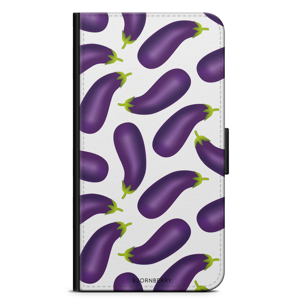 Sony Xperia M4 Aqua Wallet Case - Eggplant Pattern