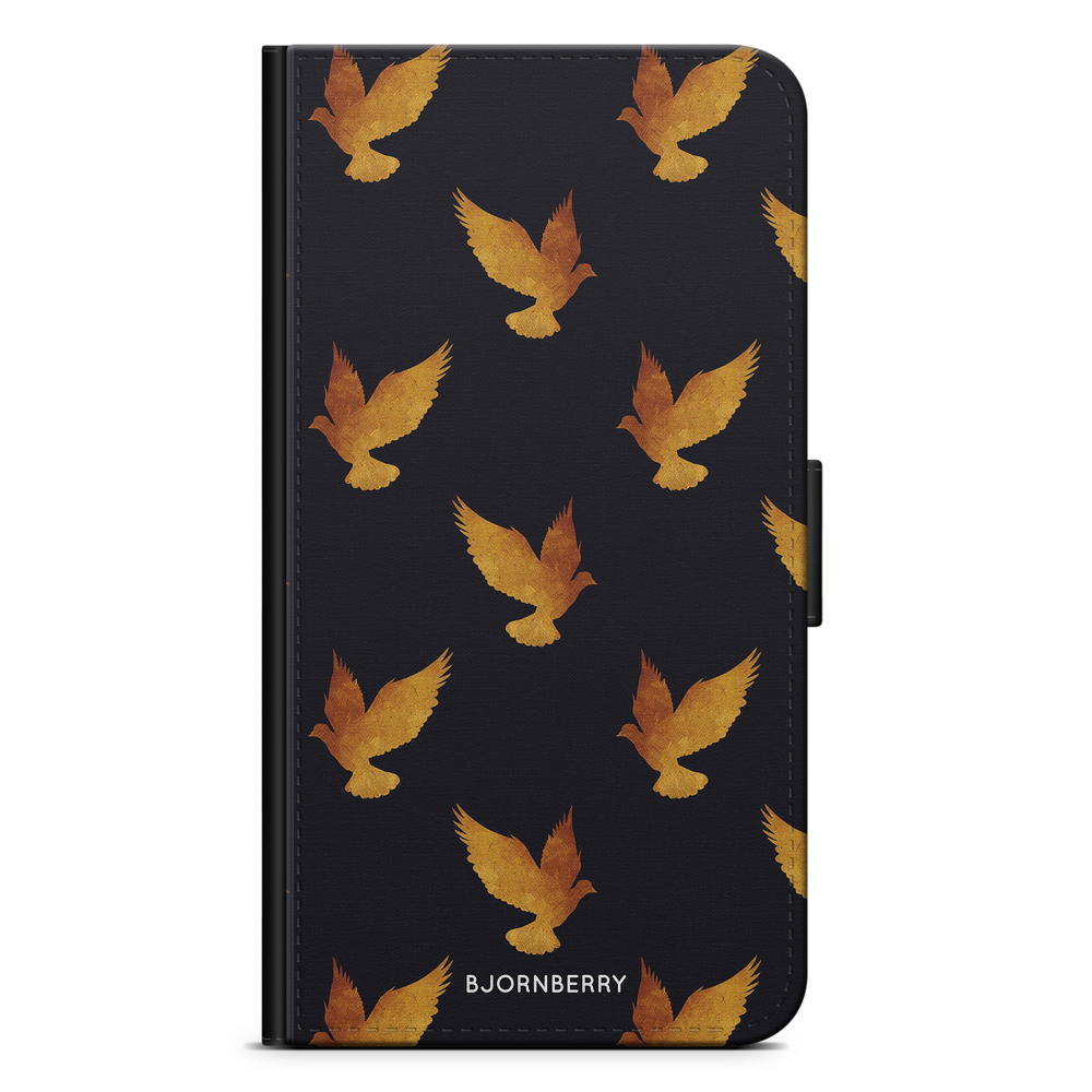 Huawei P Smart (2018) Plånboksfodral - Guld Duvor
