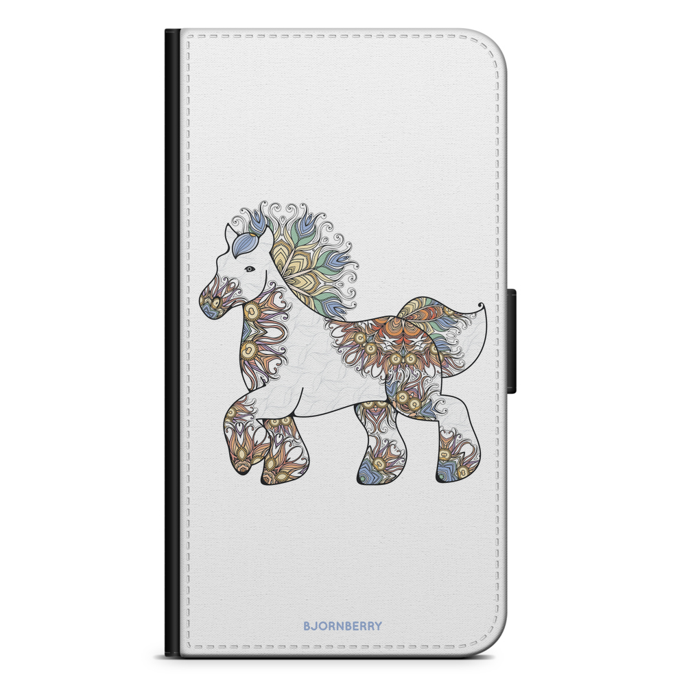 Samsung Galaxy S4 Mini Plånboksfodral - Blommig Enhörning | Mobilskal & Mobilfodral BJORNBERRY