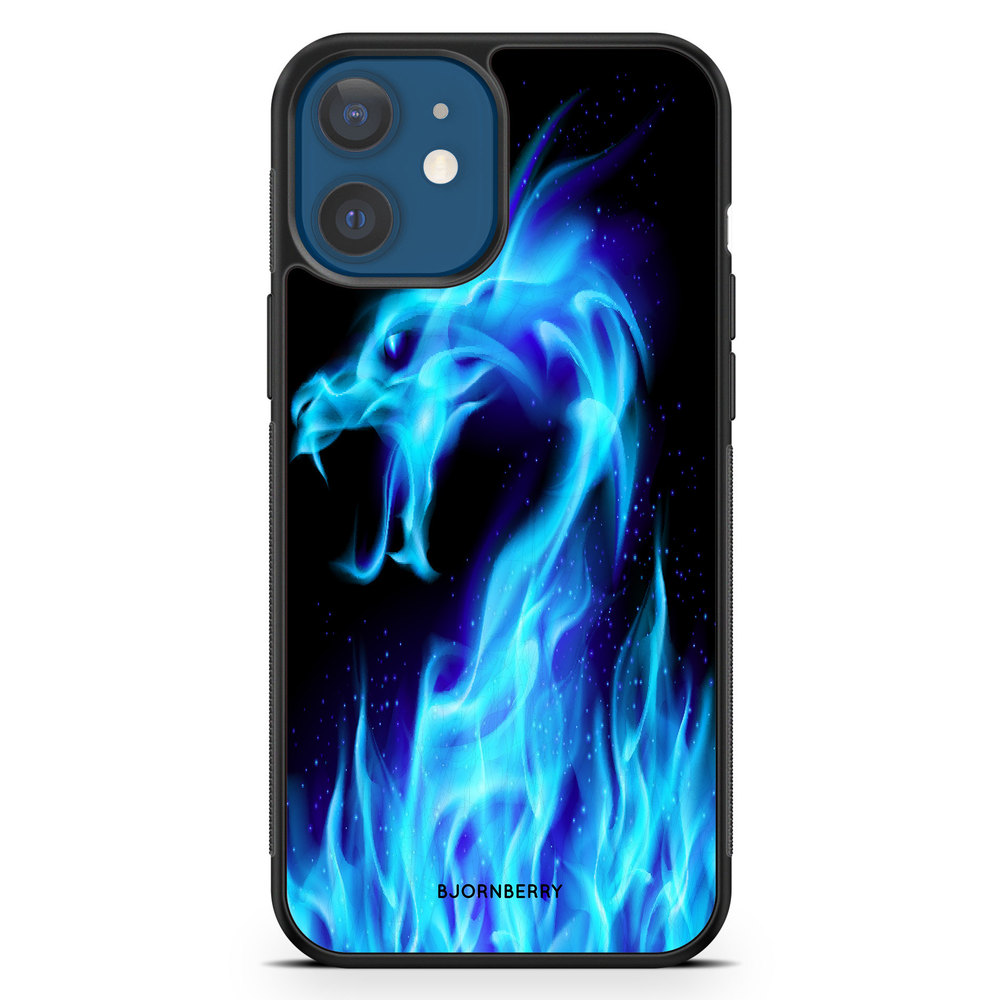iPhone 12 Case - Blue Flames Dragon