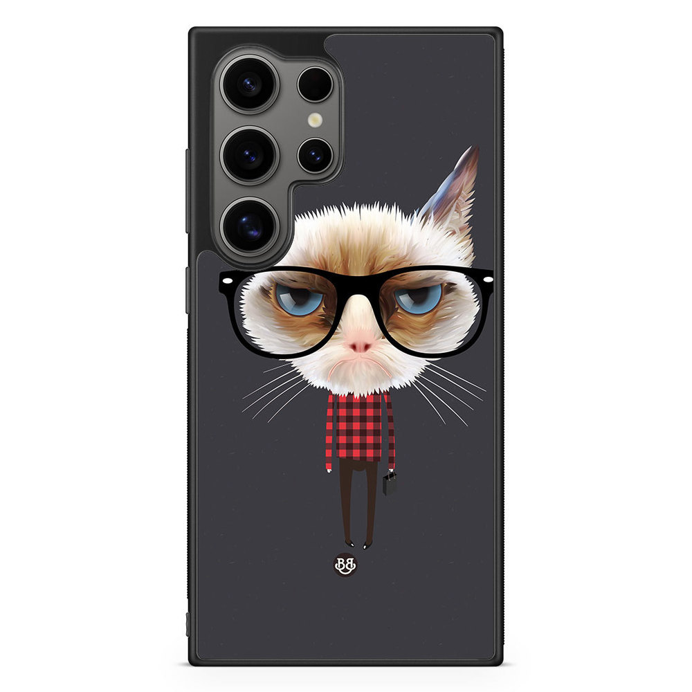 Samsung Galaxy S24 Ultra Case - Hipster Cat