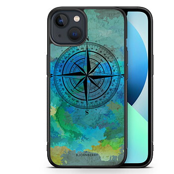 iPhone 13 Mini Skal - Kompass Med Bakgrund