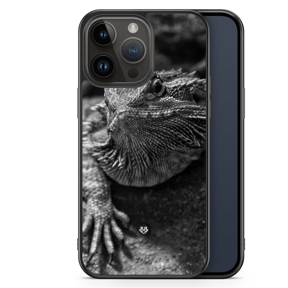 iPhone 14 Pro Max Case - Black/White Lizard