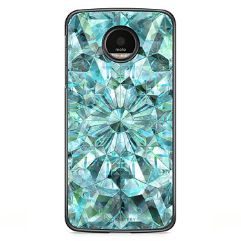 Motorola Moto G5S Plus Skal - Gröna Kristaller