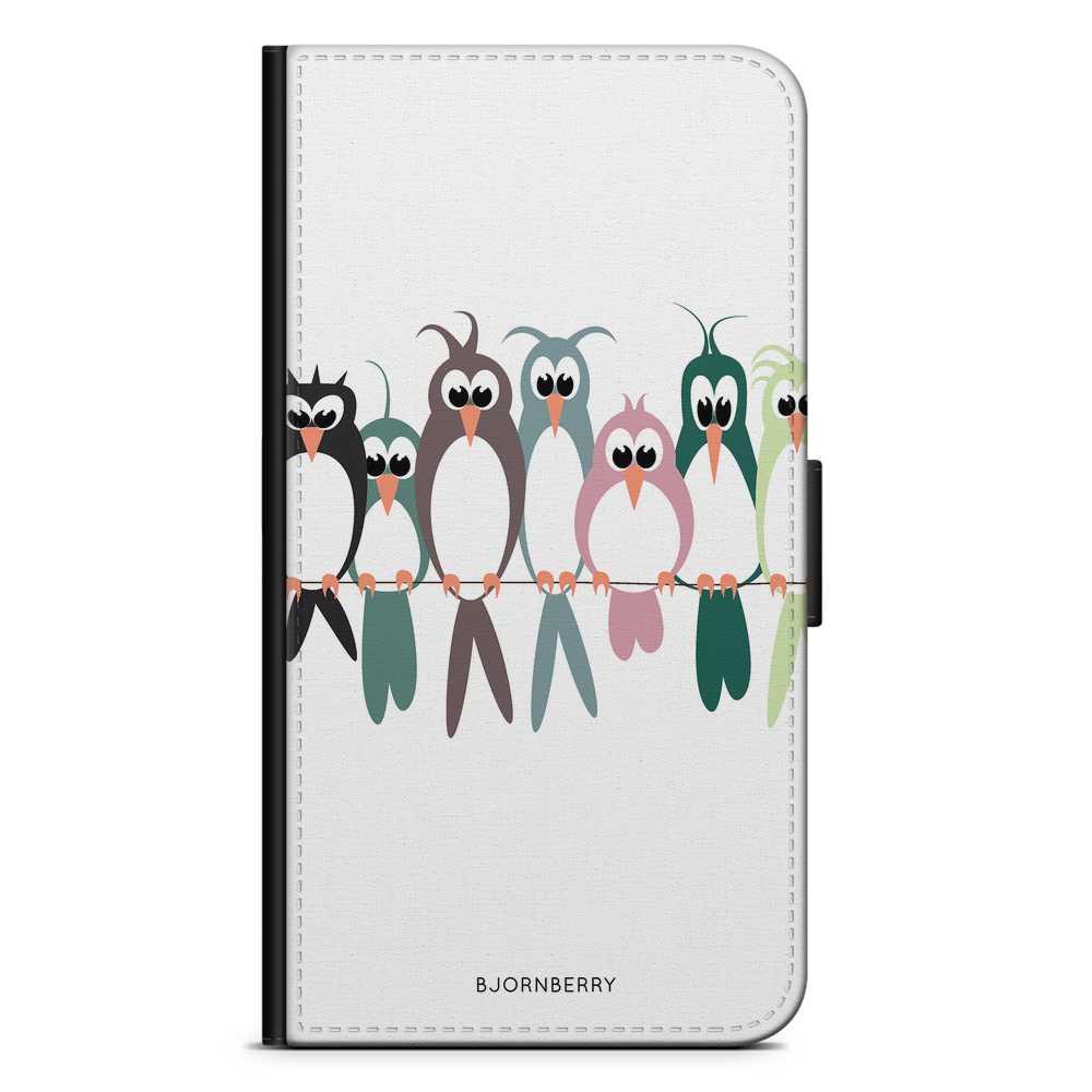 iPhone 11 Plånboksfodral - Fåglar på en lina | Mobilskal & Mobilfodral BJORNBERRY
