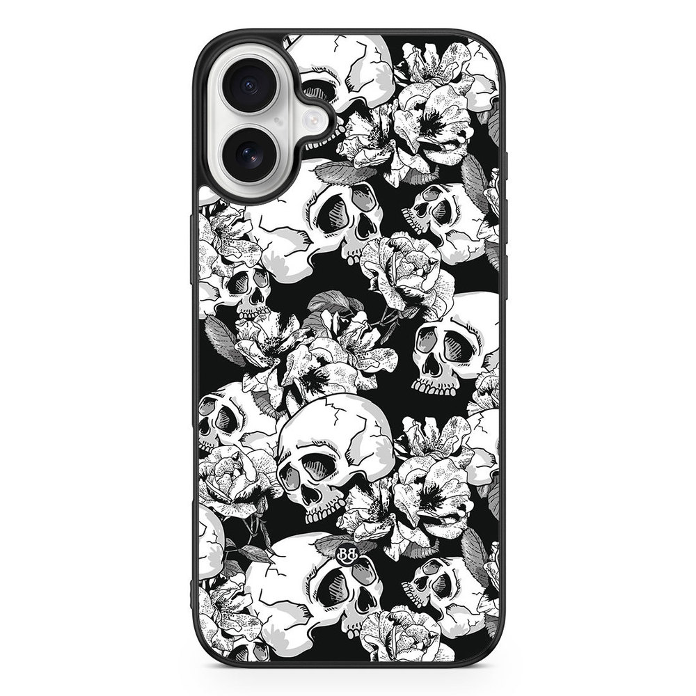 iPhone 16 Plus Case - Skull & Roses