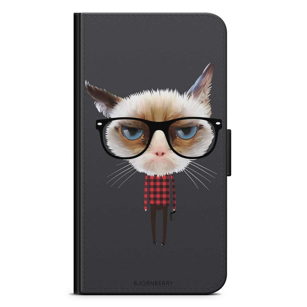 Sony Xperia XA2 Wallet Case - Hipster Cat