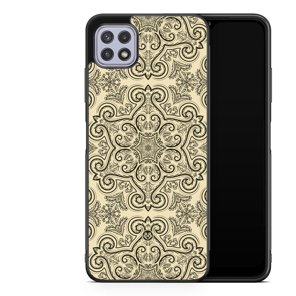 Samsung Galaxy A22 4G Case - Beige Retro Pattern