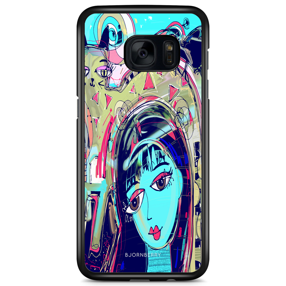Samsung Galaxy S7 Edge Case - Abstract Cat