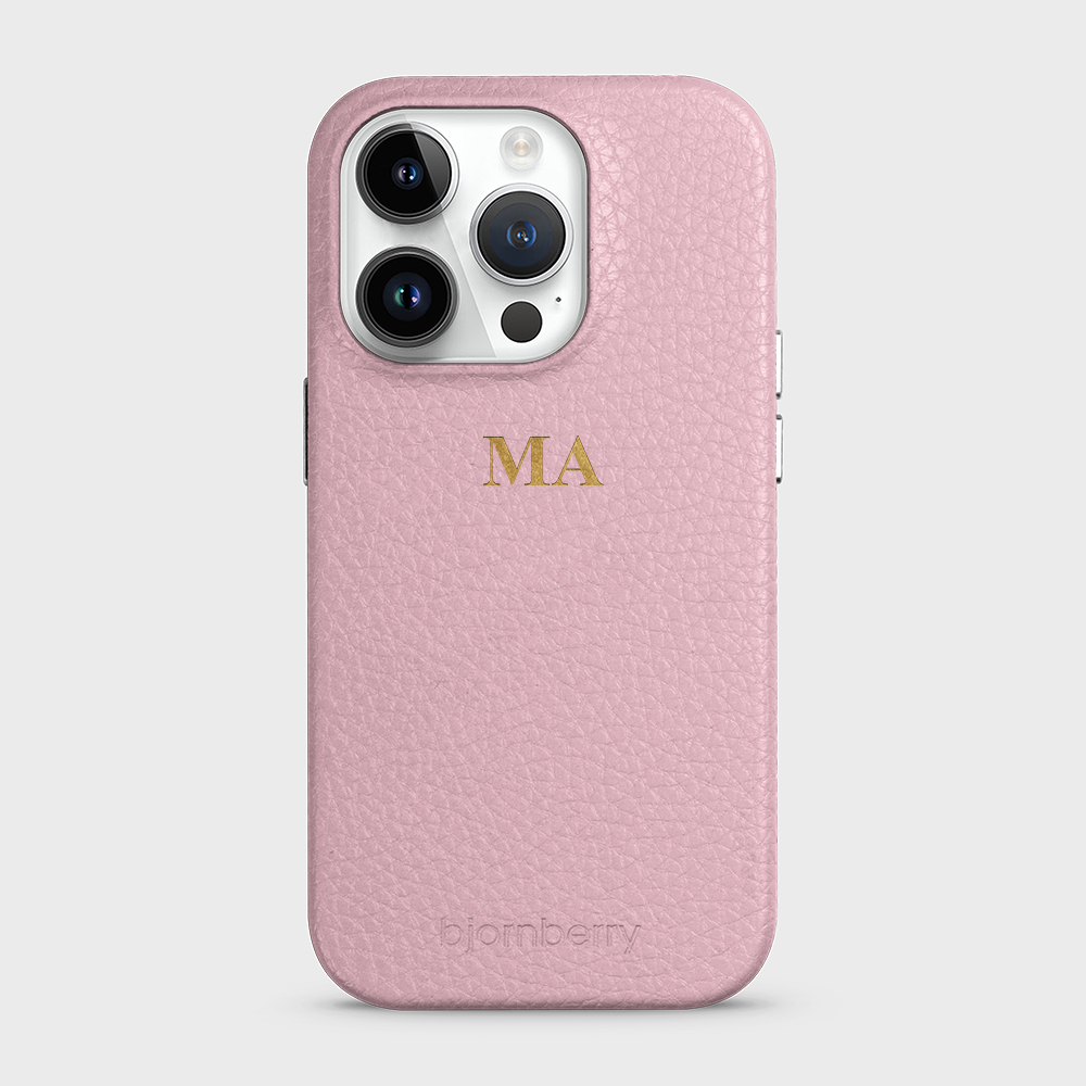 iPhone 15 Pro Personalized Leather Case - Monogram - 13