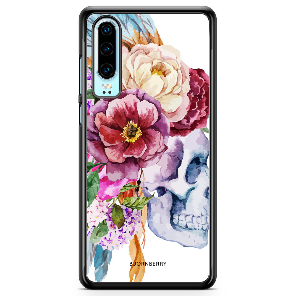 Huawei P30 Case - Skull & Flowers