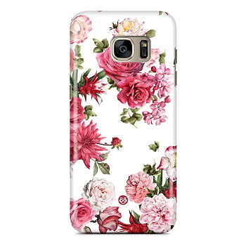 Samsung Galaxy S7 Edge Premium Skal - White Roses