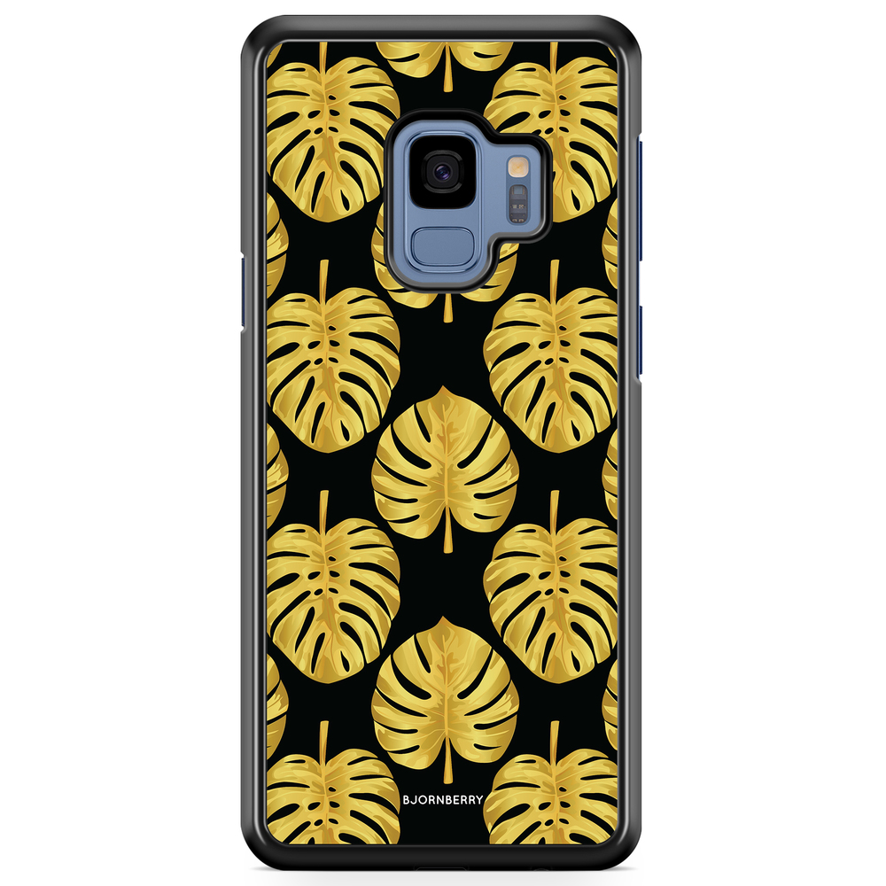 Samsung Galaxy S9 Case - Gold Monstera