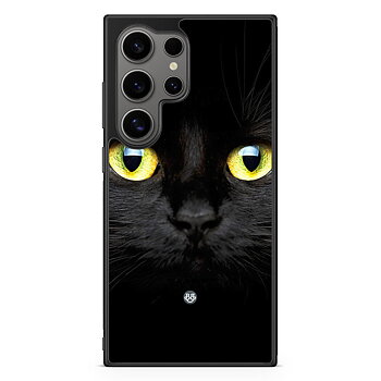 Samsung Galaxy S24 Ultra Case - Black Cat Closeup