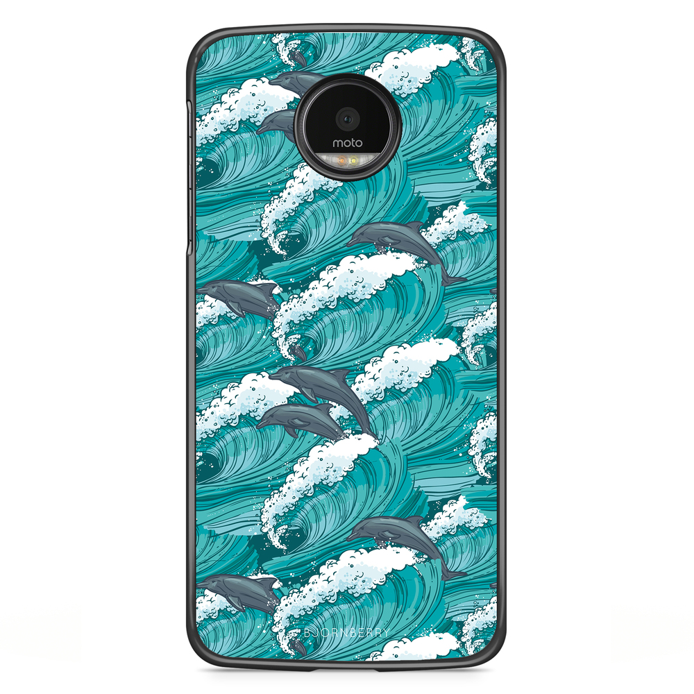 Motorola Moto G5S Plus Case - Waves And Dolphins