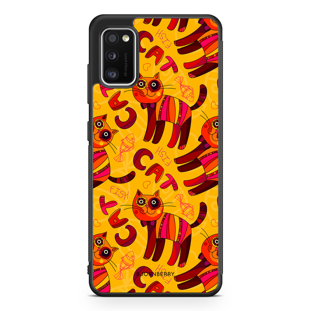 Samsung Galaxy A41 Case - Cat & Fish