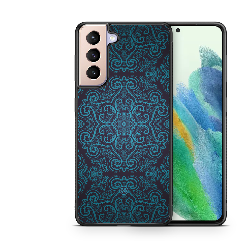 Samsung Galaxy S21 FE 5G Case - Blue Retro Pattern