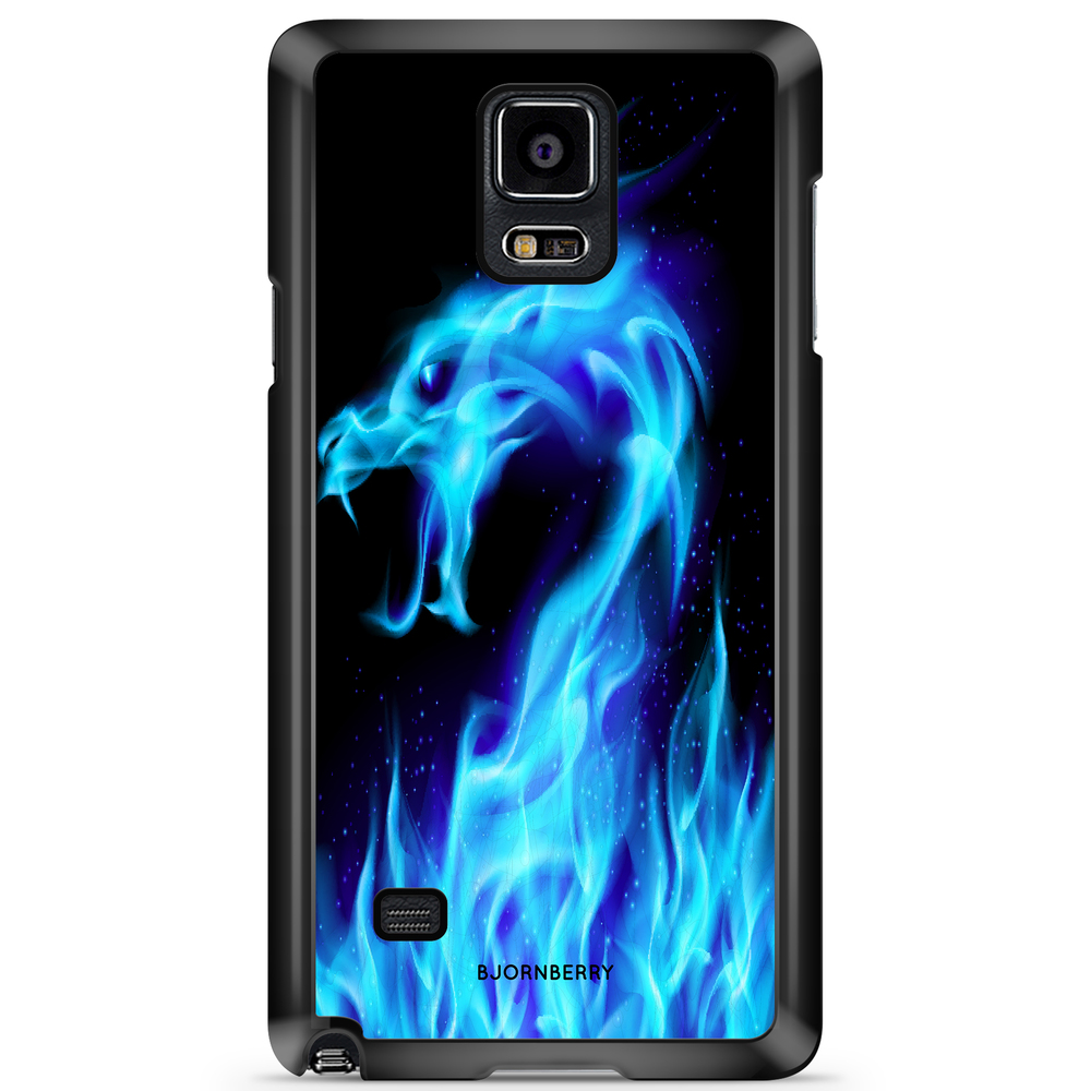 Samsung Galaxy Note 4 Case - Blue Flames Dragon