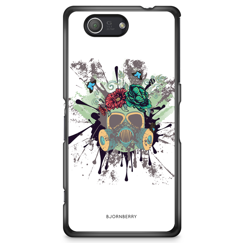 Sony Xperia Z3 Compact Case - Gas Mask Flowers