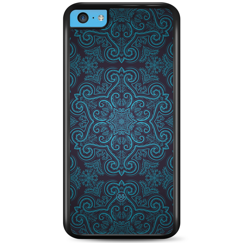 iPhone 5C Case - Blue Retro Pattern