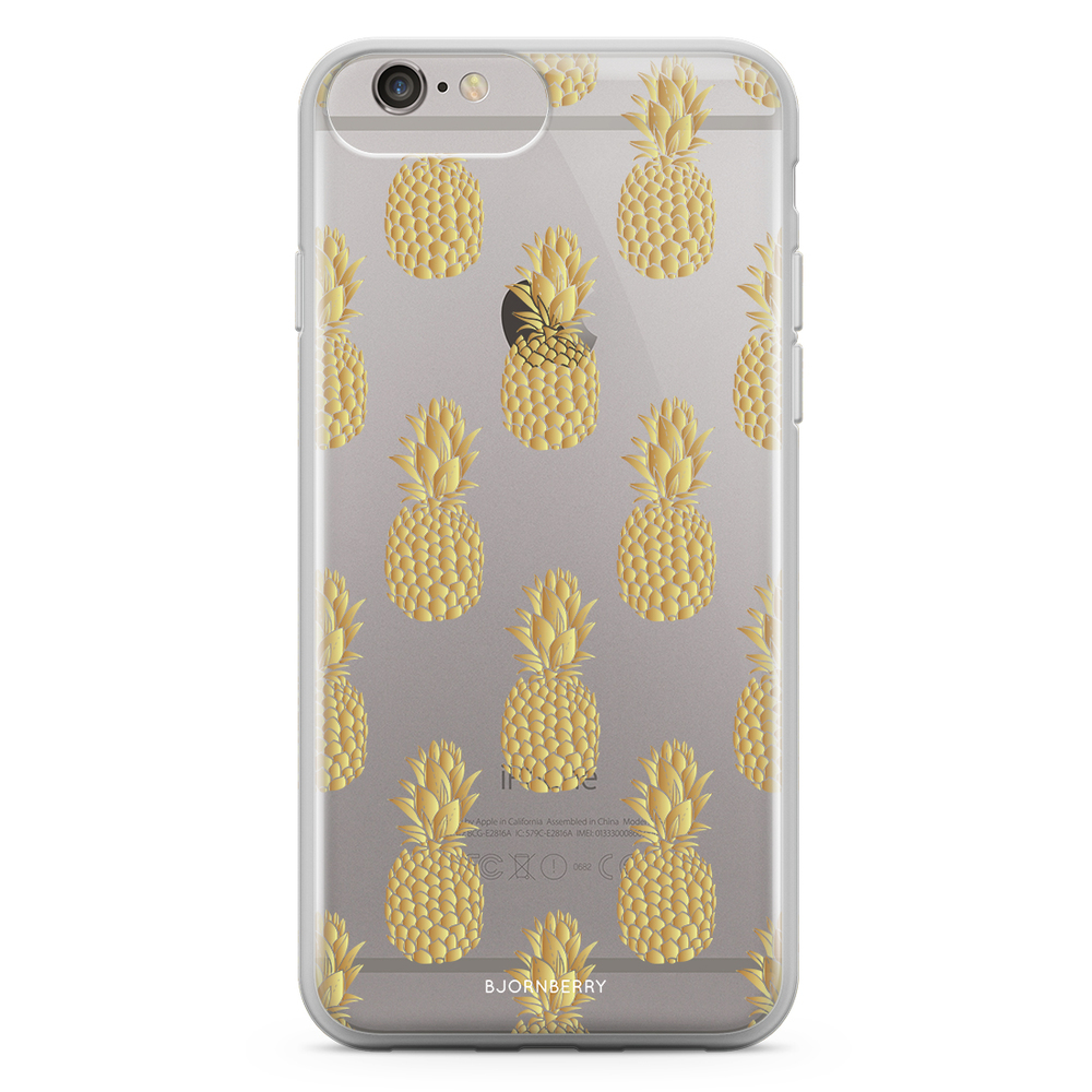 iPhone 6 Plus/6s Plus Fashion Case - Gold Pineapples
