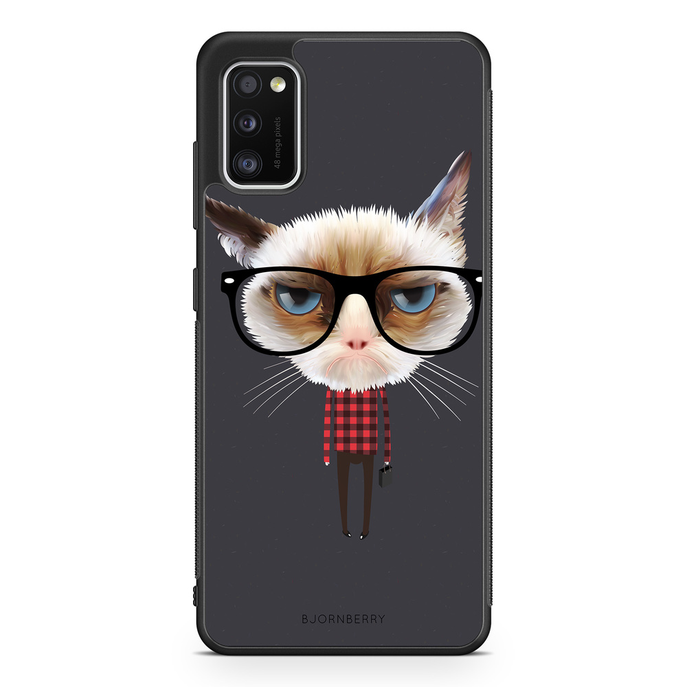 Samsung Galaxy A41 Case - Hipster Cat