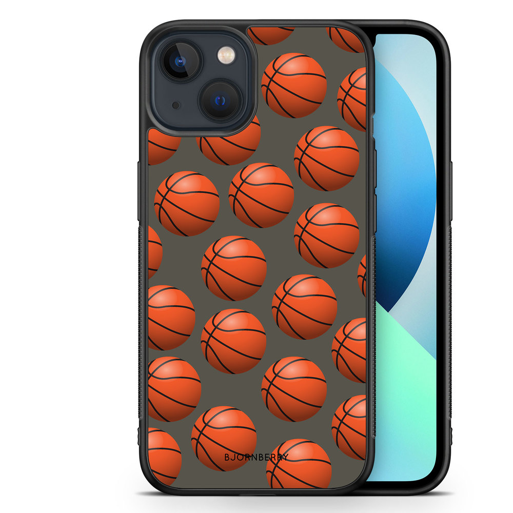 iPhone 13 Mini Case - Basketballs Pattern