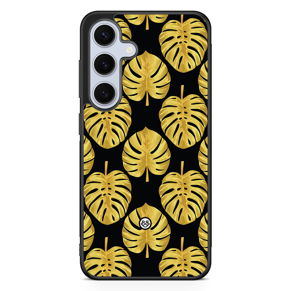 Samsung Galaxy S24 FE Case - Gold Monstera