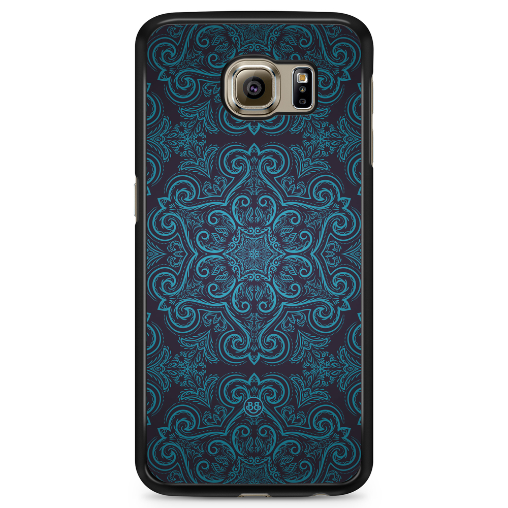 Samsung Galaxy S6 Edge Case - Blue Retro Pattern