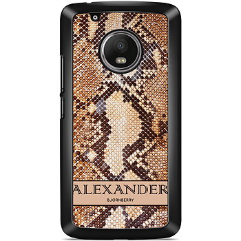 Moto G5 Plus Case Custom - Brown Snake Name