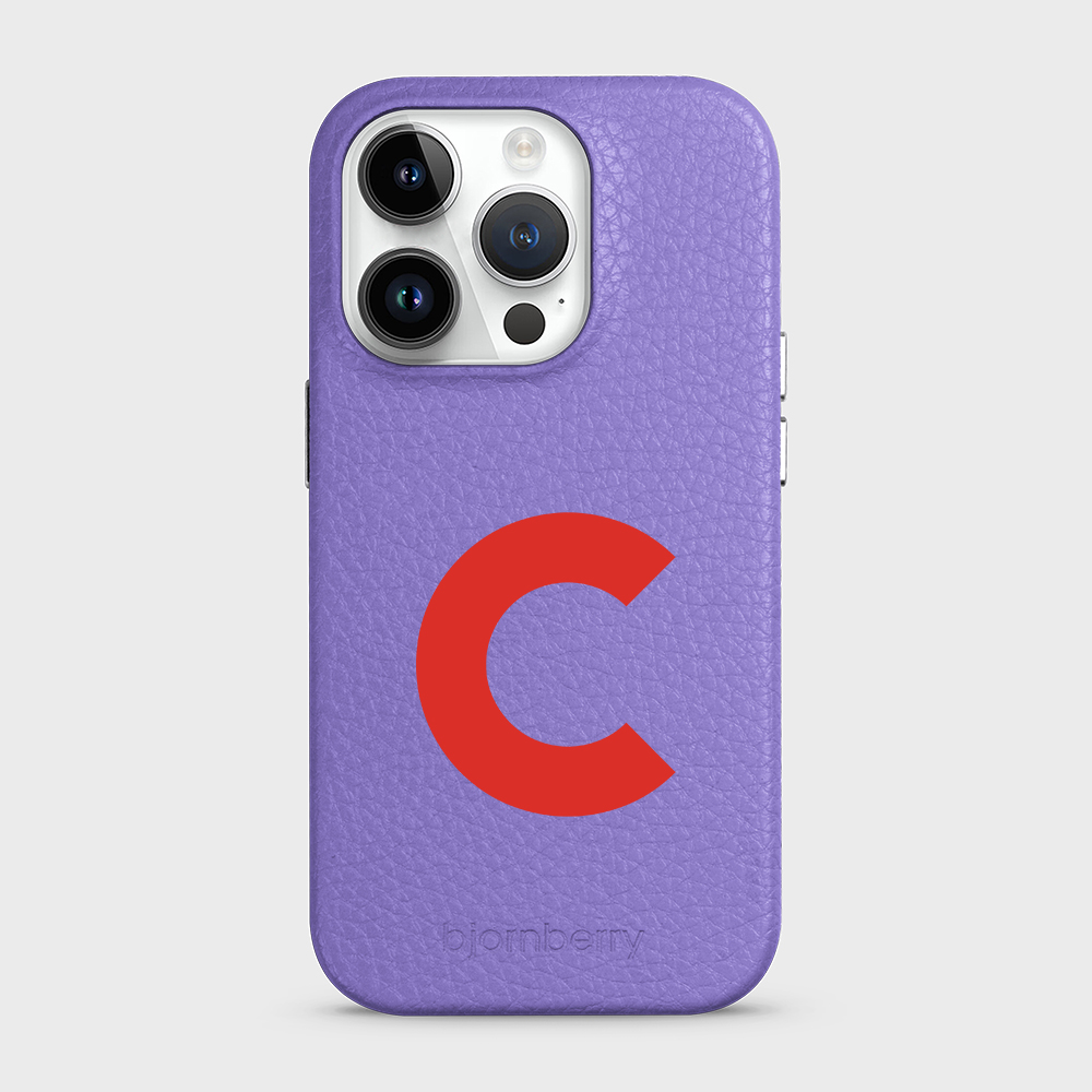 iPhone 15 Pro Personalised Leather Case - Initial - 3