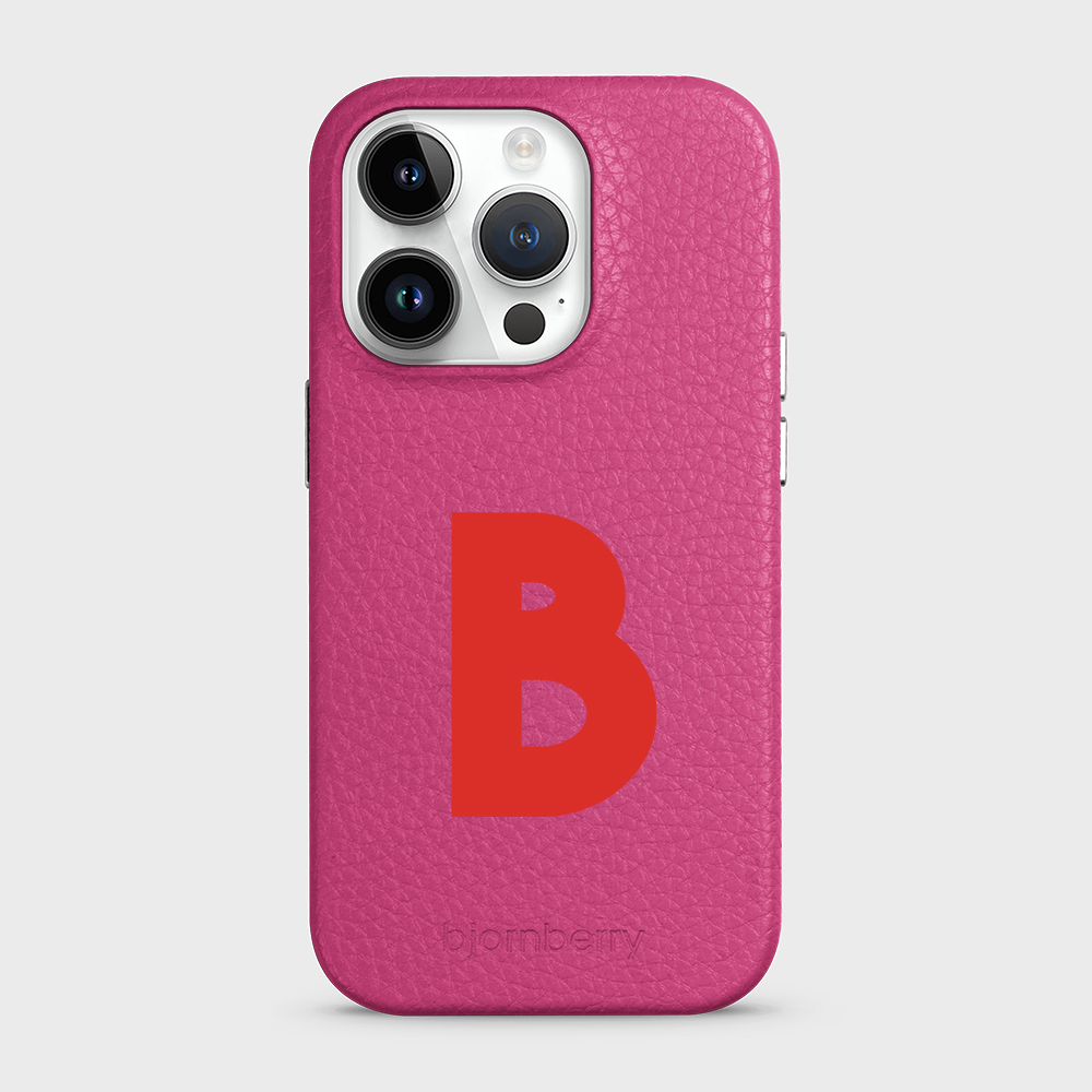 iPhone 15 Pro Personalised Leather Case - Initial - 17