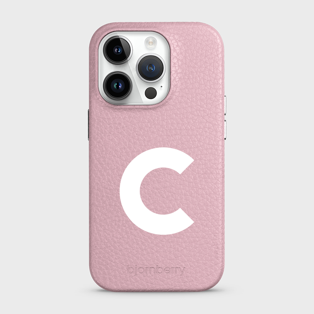 iPhone 15 Pro Personalised Leather Case - Initial - 28