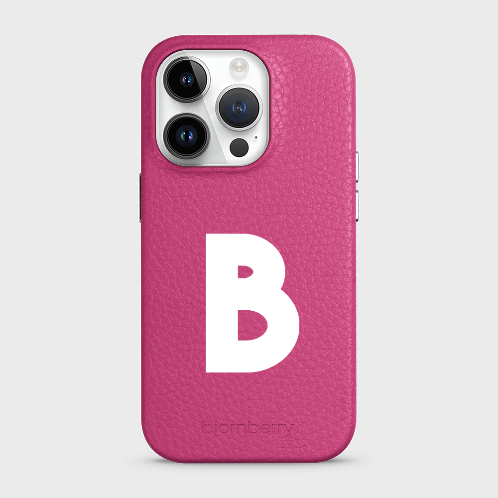iPhone 15 Pro Personalised Leather Case - Initial - 20