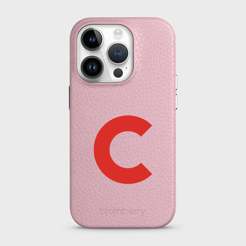 iPhone 15 Pro Personalised Leather Case - Initial - 25