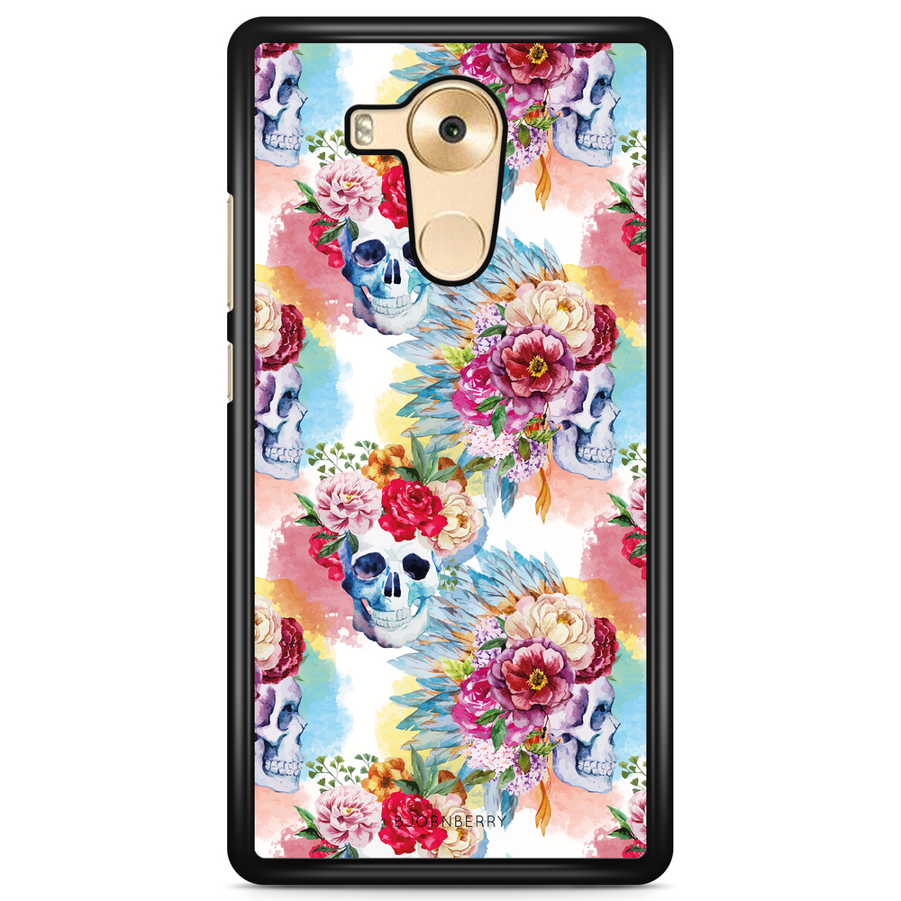 Huawei Mate 8 Case - Skulls And Flowers