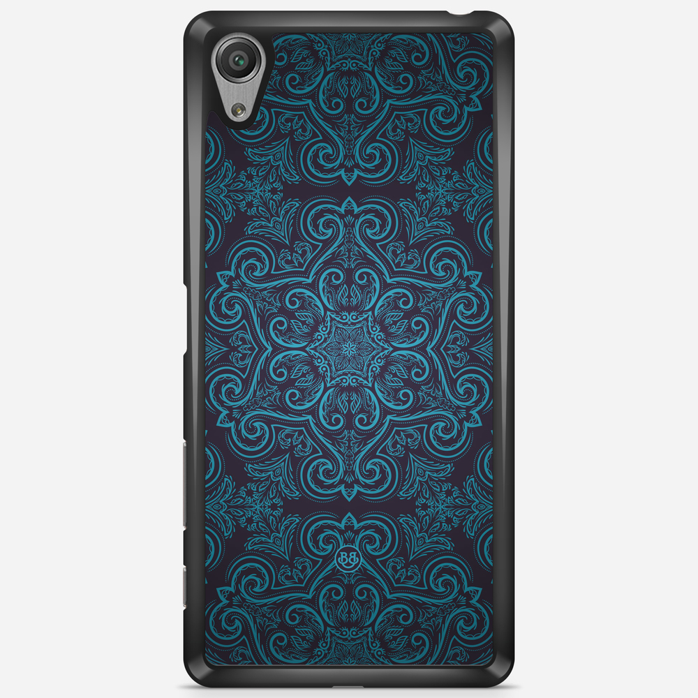 Sony Xperia X Performance Case - Blue Retro Pattern