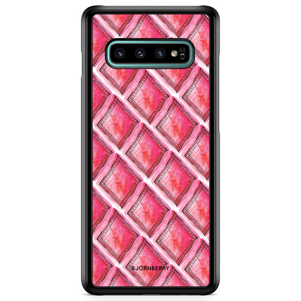 Samsung Galaxy S10 Plus Case - Red Rhombus