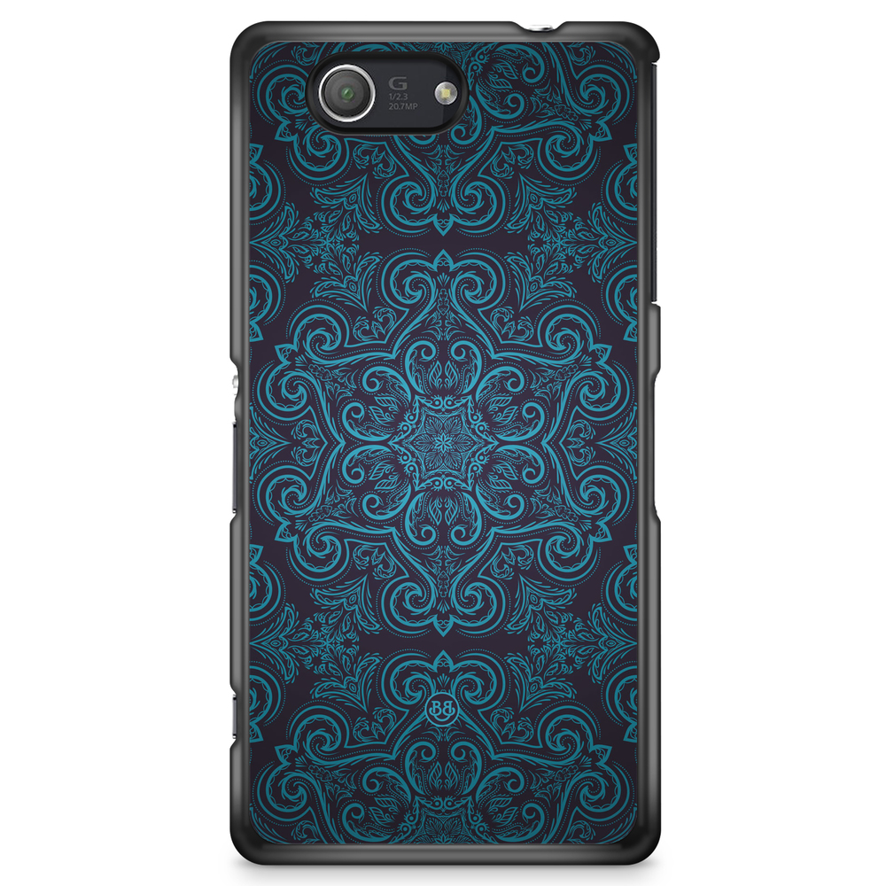 Sony Xperia Z3 Compact Case - Blue Retro Pattern