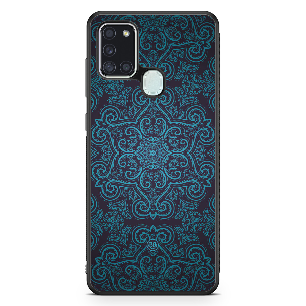 Samsung Galaxy A21s Case - Blue Retro Pattern