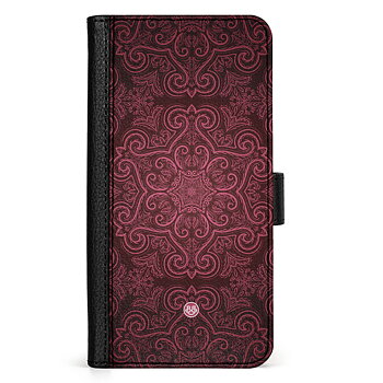 Google Pixel 8 Pro Wallet Case - Red Retro Pattern