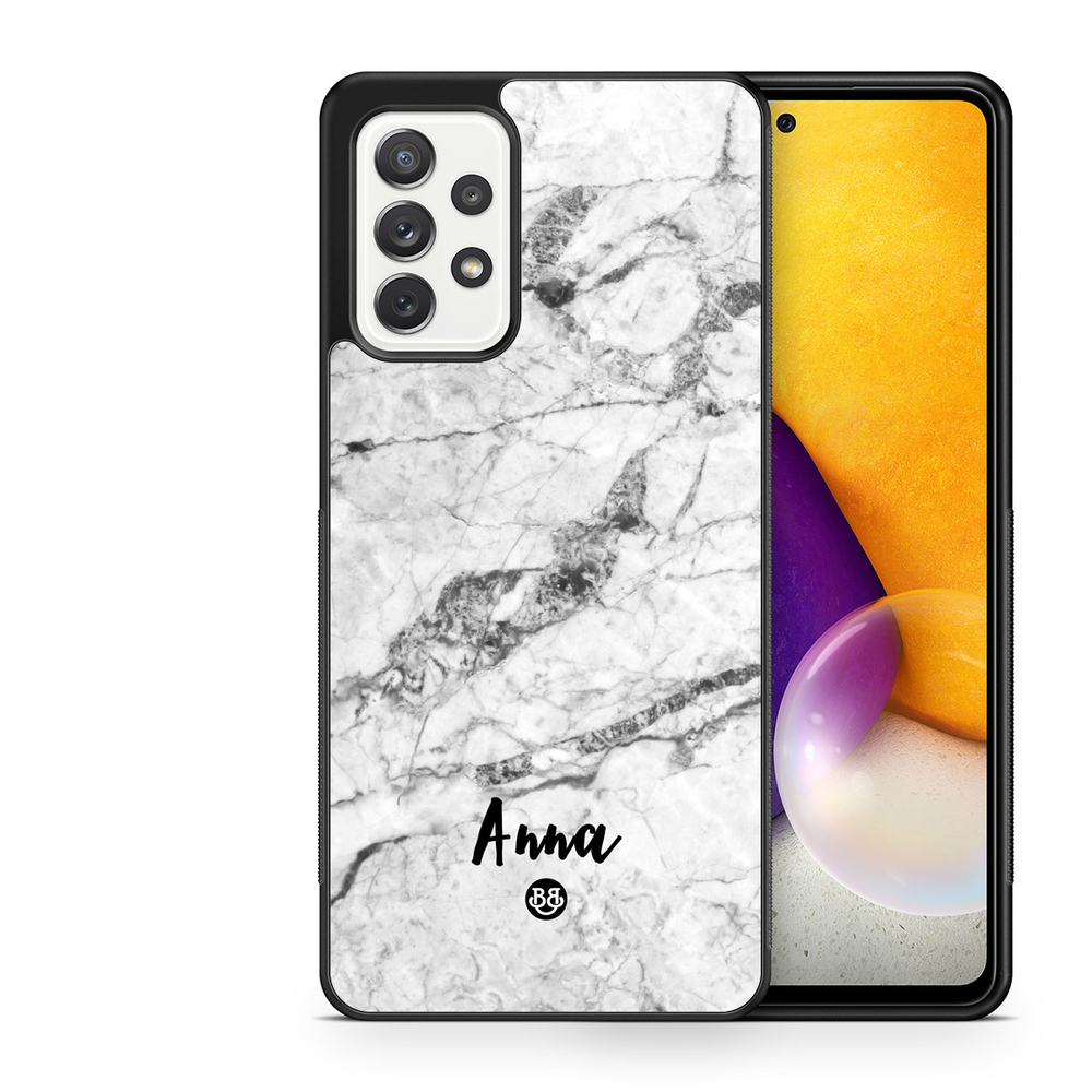 Samsung Galaxy A52/A52s 5G Custom Case - White Marble Name