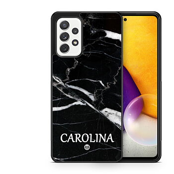 Samsung Galaxy A52/A52s 5G Custom Case - Black Marble Name