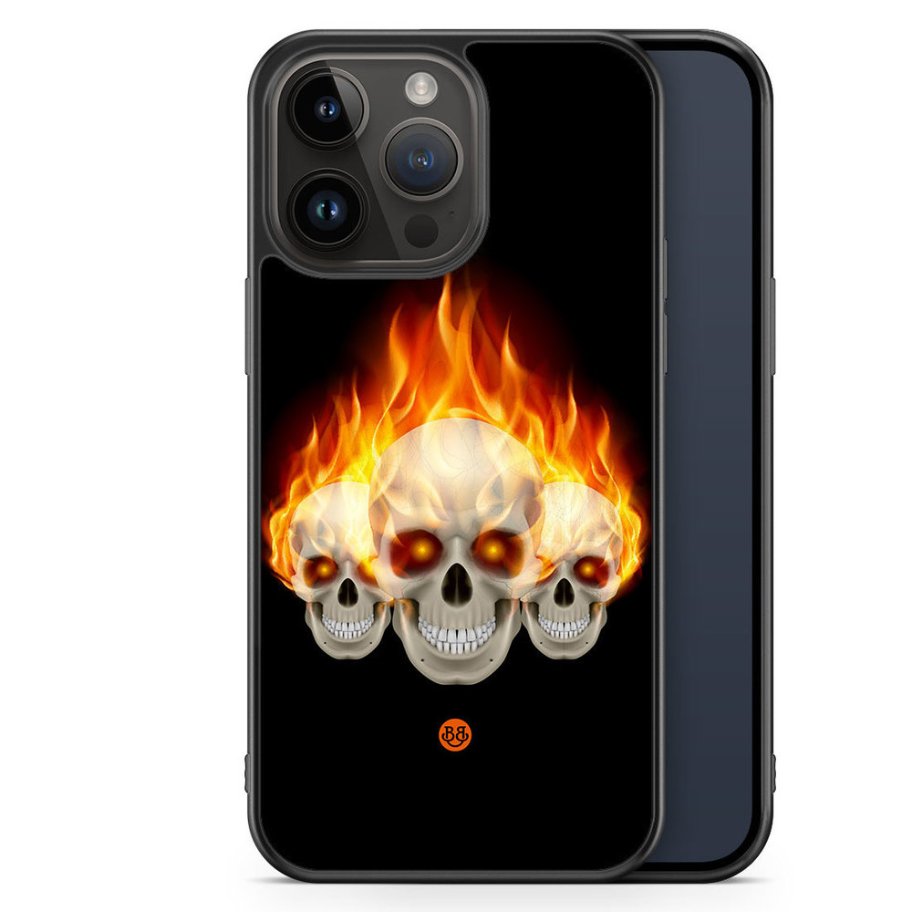 iPhone 14 Pro Max Case - Flames Skulls