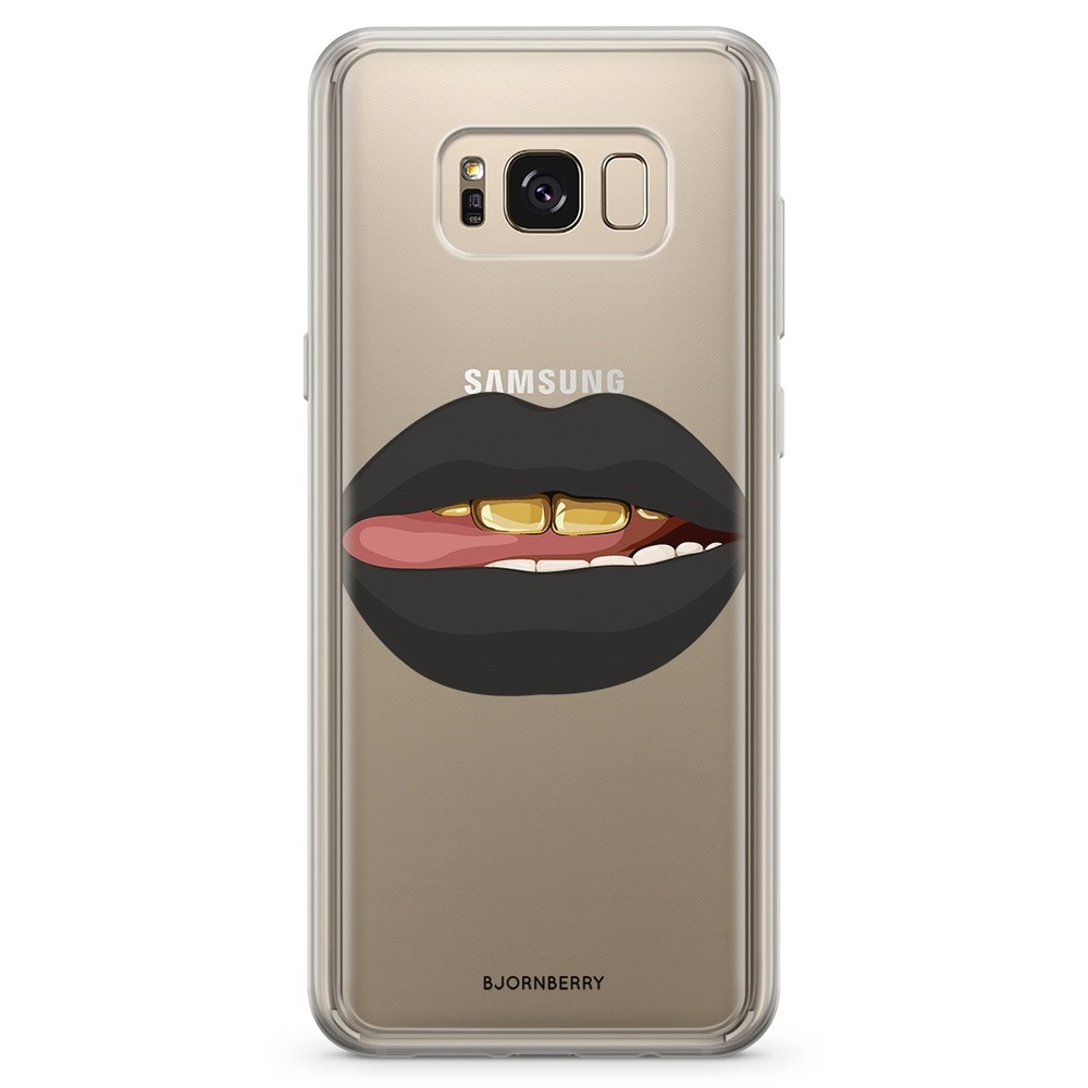 Samsung Galaxy S8 Fashion Case - Lips Gold