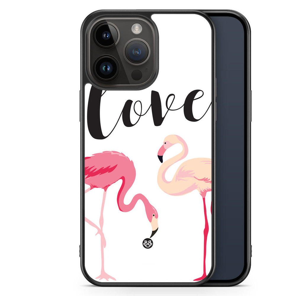 iPhone 14 Pro Max Case - Love Flamingo